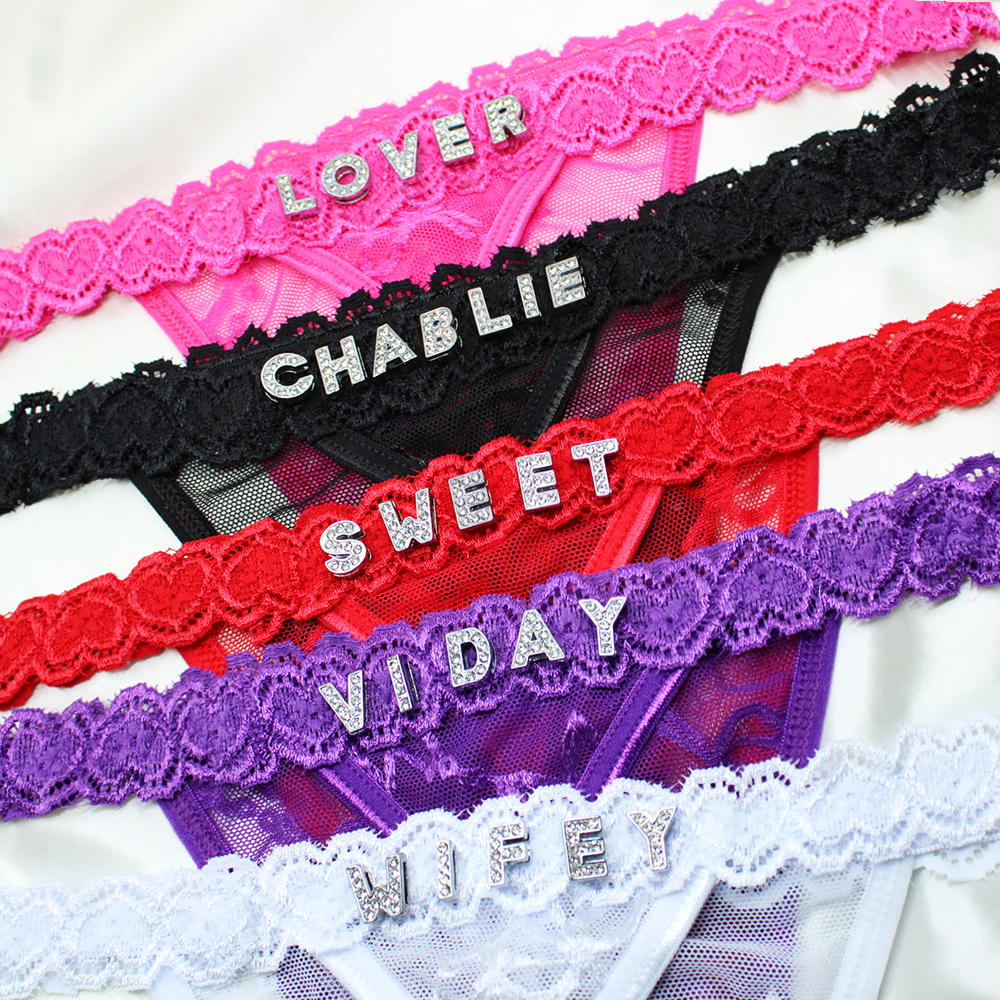 Customize Thongs Crystal Name  - Body Jewelry Names review and price